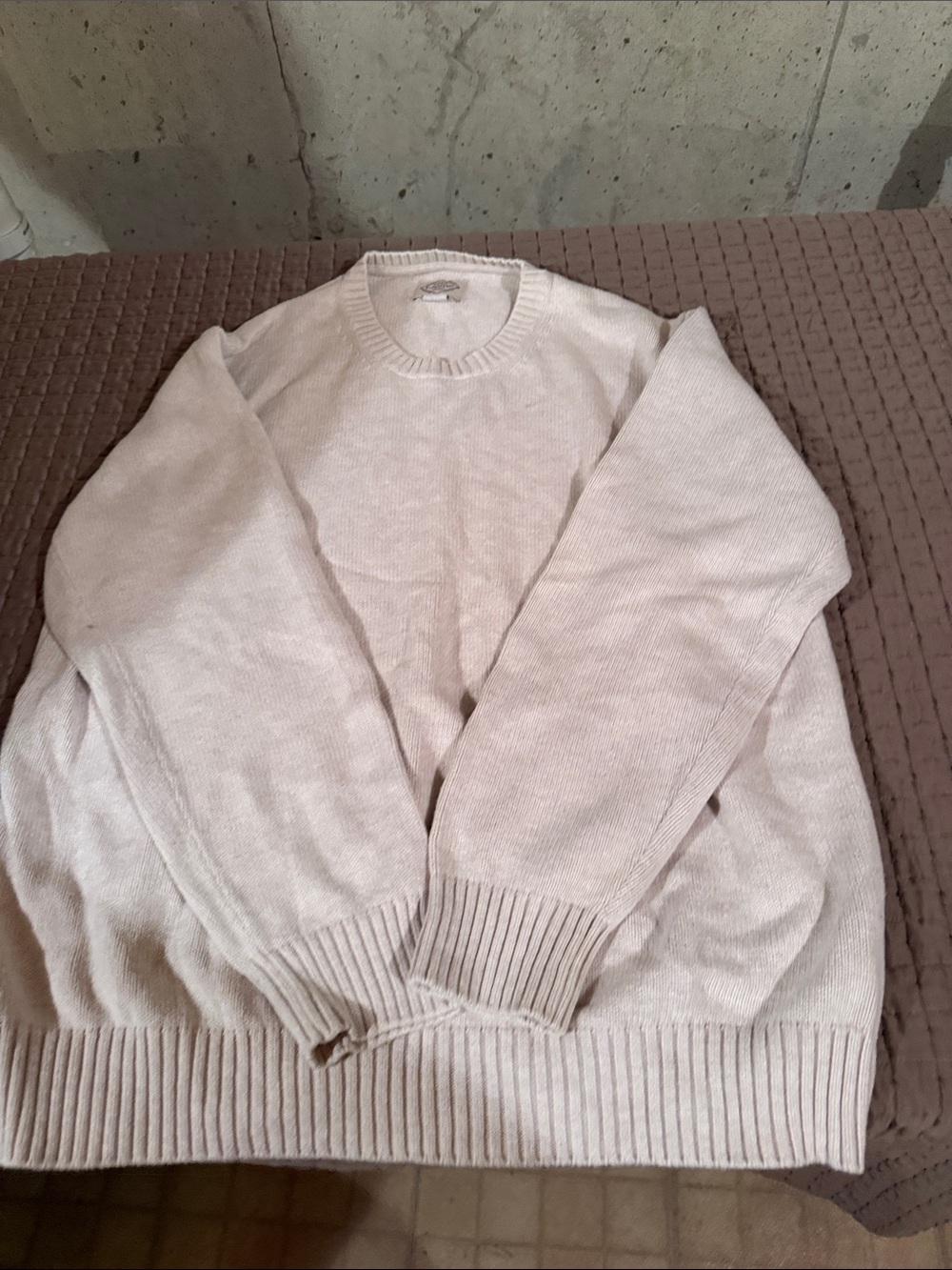 Men's Crewneck Sweater - Cream